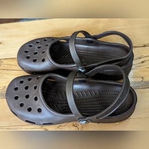 Crocs Karin Clog Slip On Mary Jane Size 8 Women's Brown